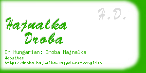 hajnalka droba business card